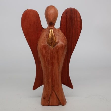 Ángel de madera de suar · Amistad · 15 cm