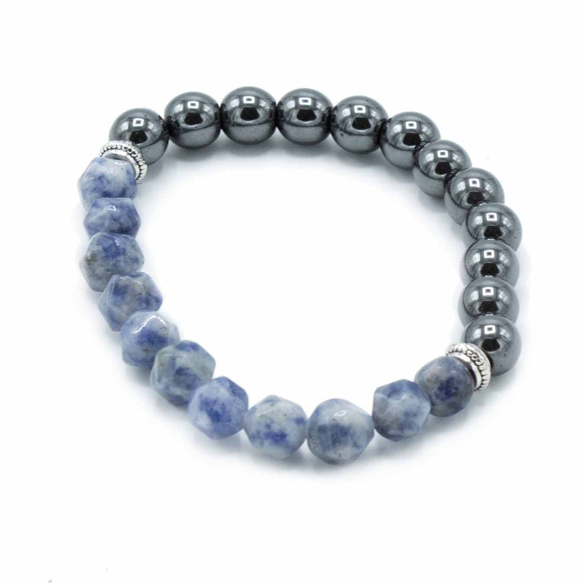 Pulsera de sodalita tallada