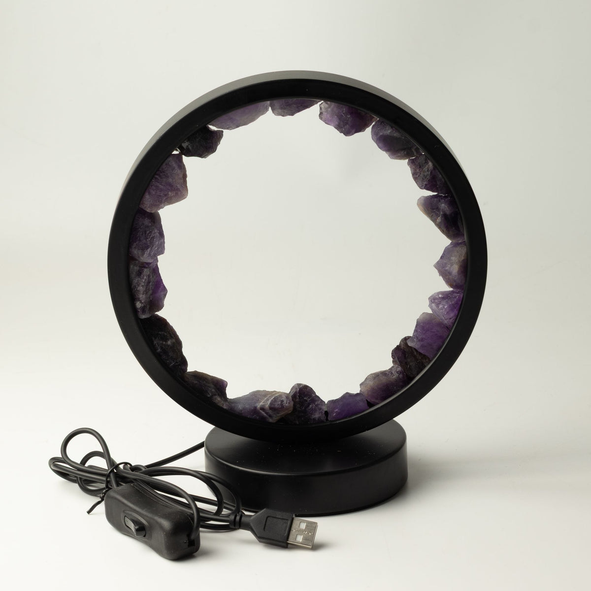 Lámpara con halo de gemas Espíritu Zen – Amatista