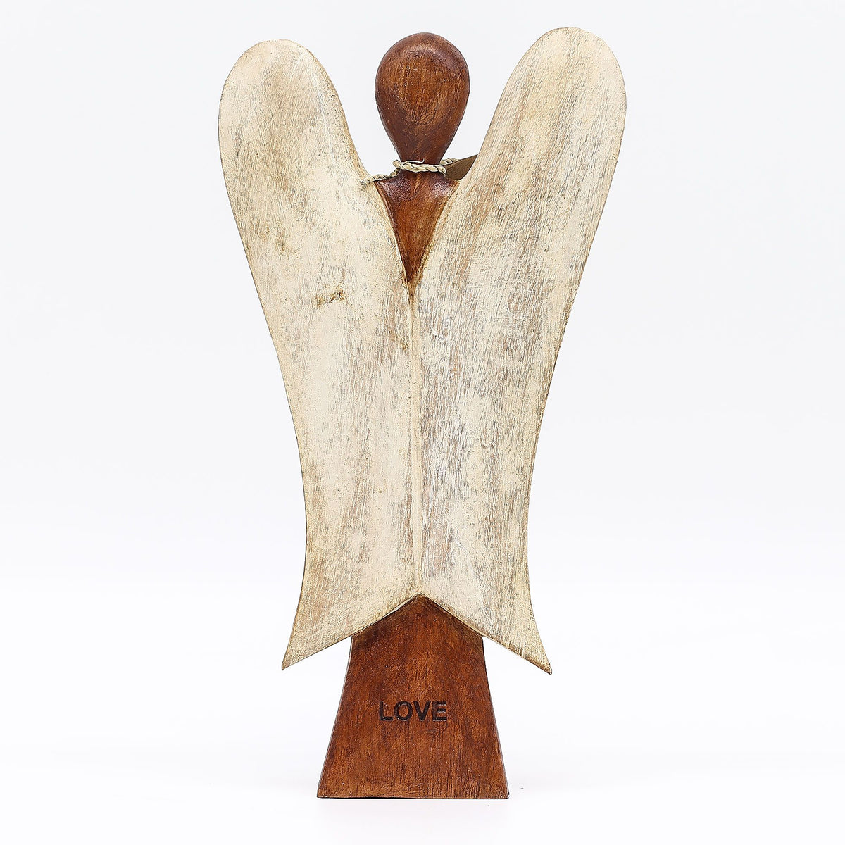 Ángel de madera de suar · Amor · 25 cm