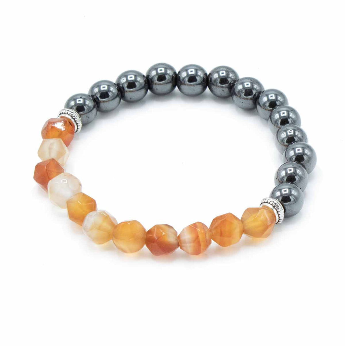Pulsera de cornalina tallada