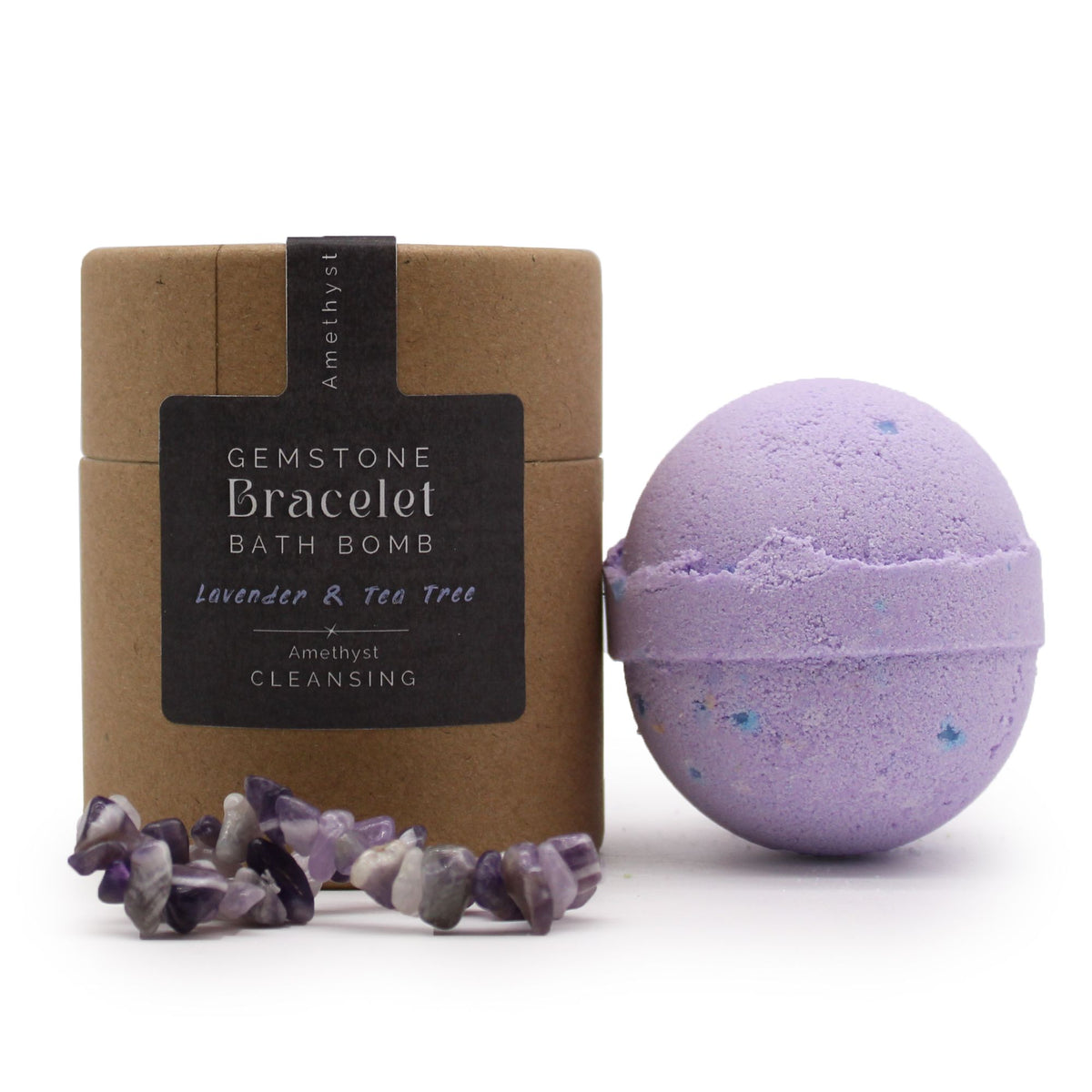 Bomba de baño con pulsera de amatista