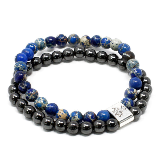 Pulsera de sodalita con cuentas magnéticas