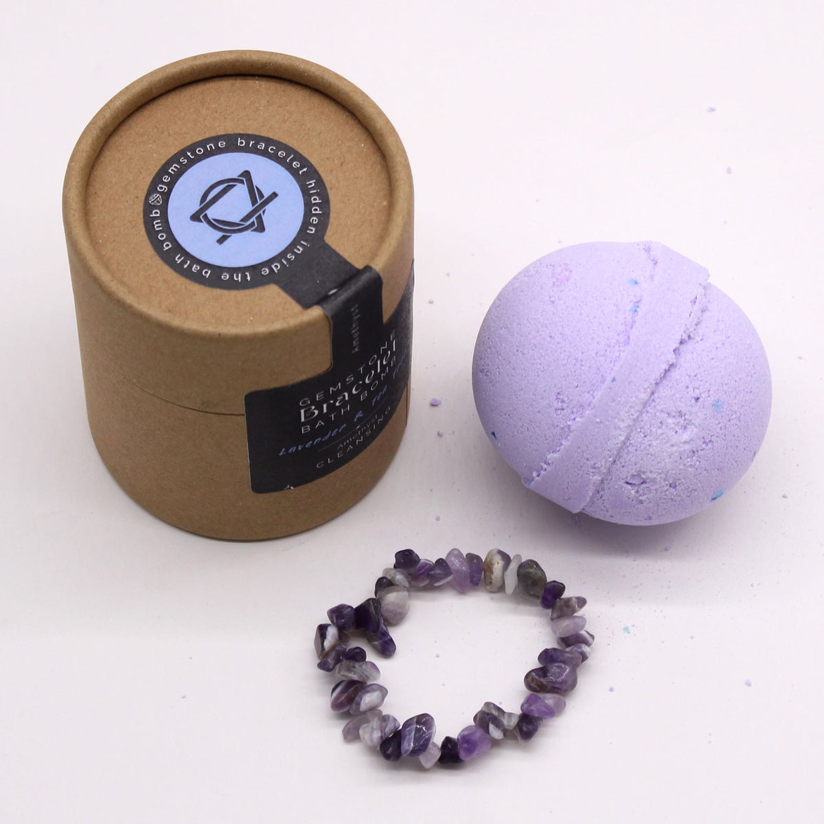 Bomba de baño con pulsera de amatista