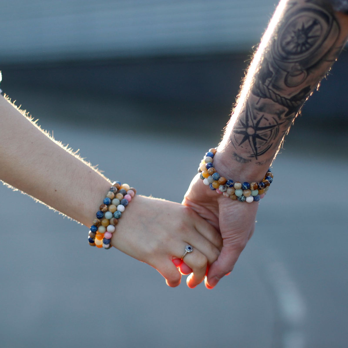 2 Pulseras con Piedras Preciosas - Eternidad