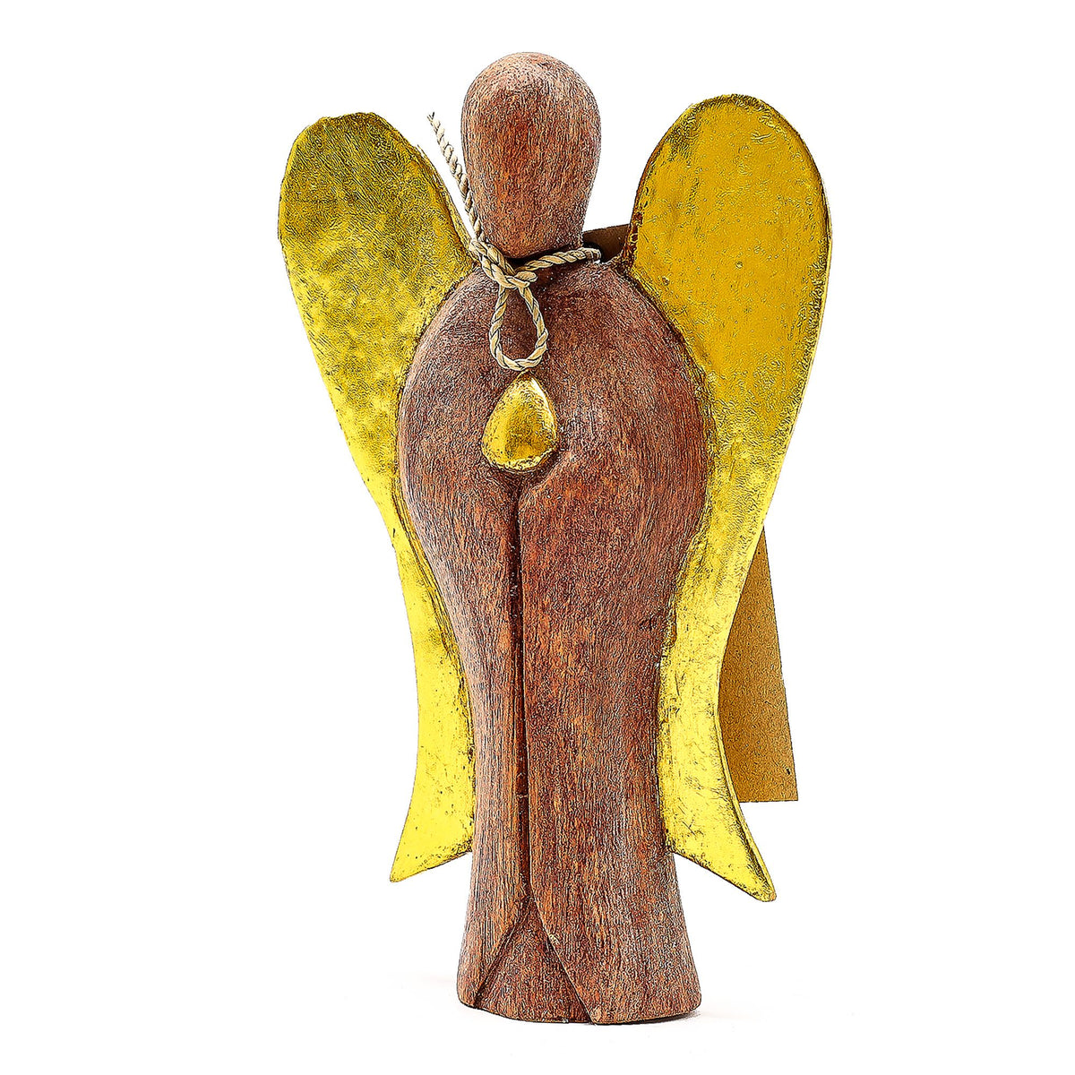Ángel de madera de suar · Ángel de la guarda · 15 cm