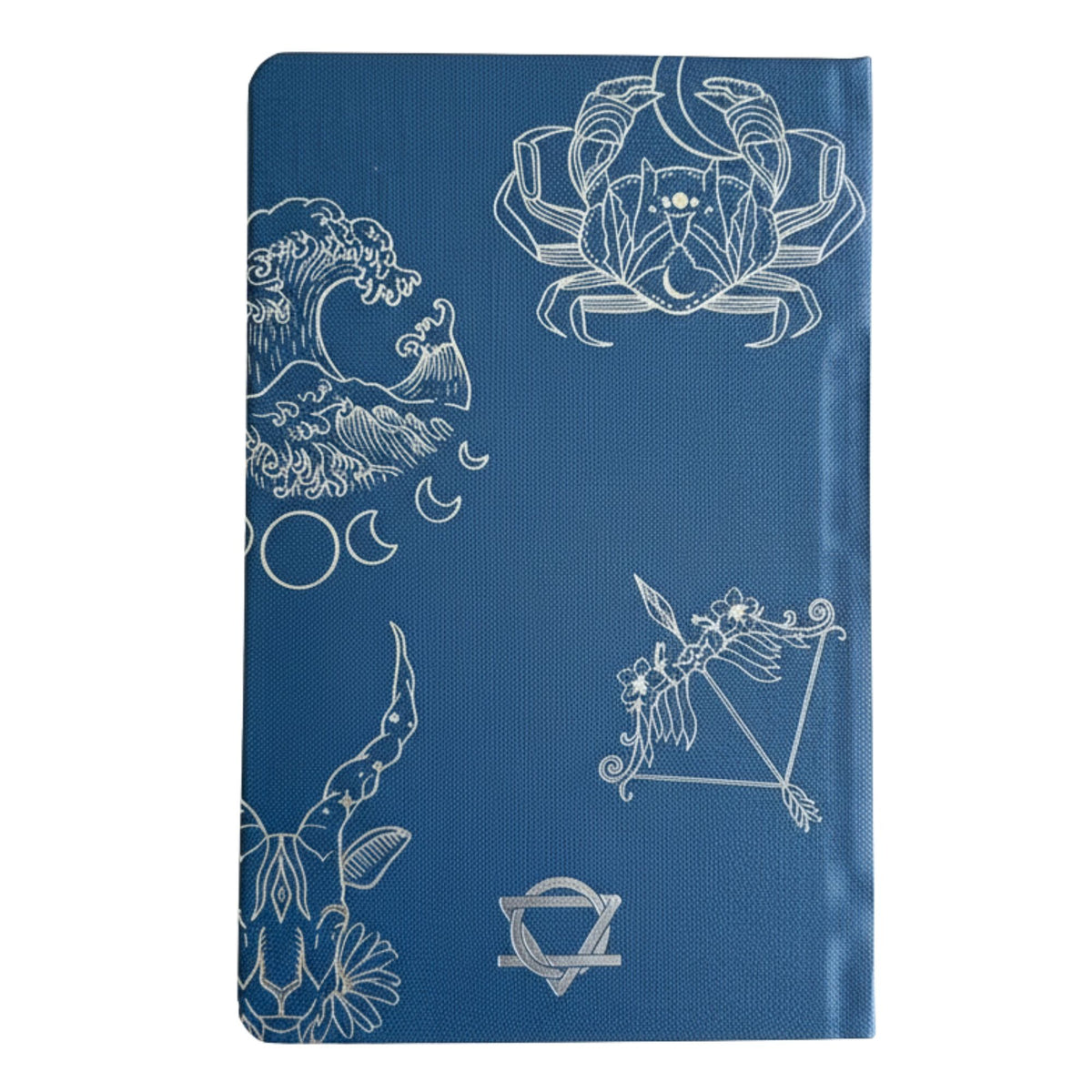 Diario de bienestar azul medianoche · Zodiaco plateado · 120 páginas