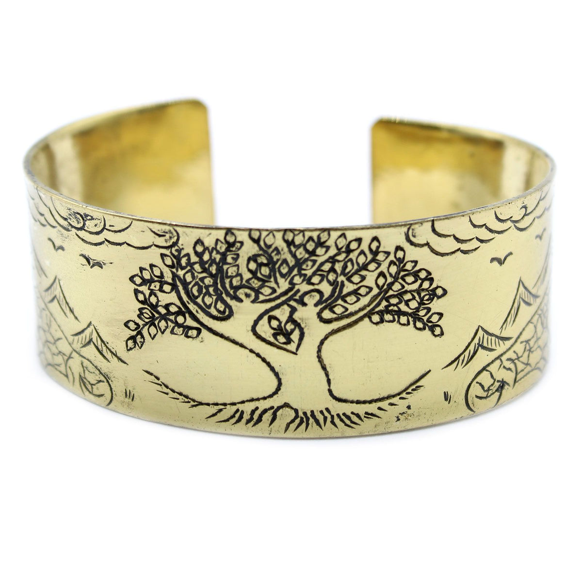 Pulsera tibetana de latón · Árbol de la vida