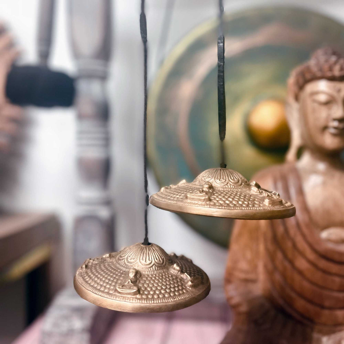 Tingsha tibetana · Siete chakras · 7 cm