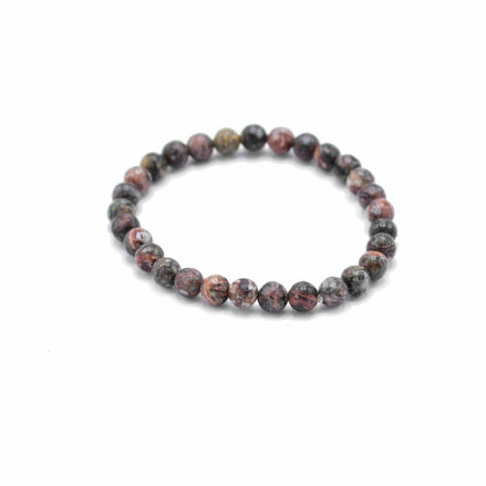Pulsera de intención de jaspe piel de leopardo · Coraje