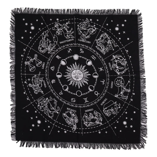 Mantel de altar con flecos · Horóscopo