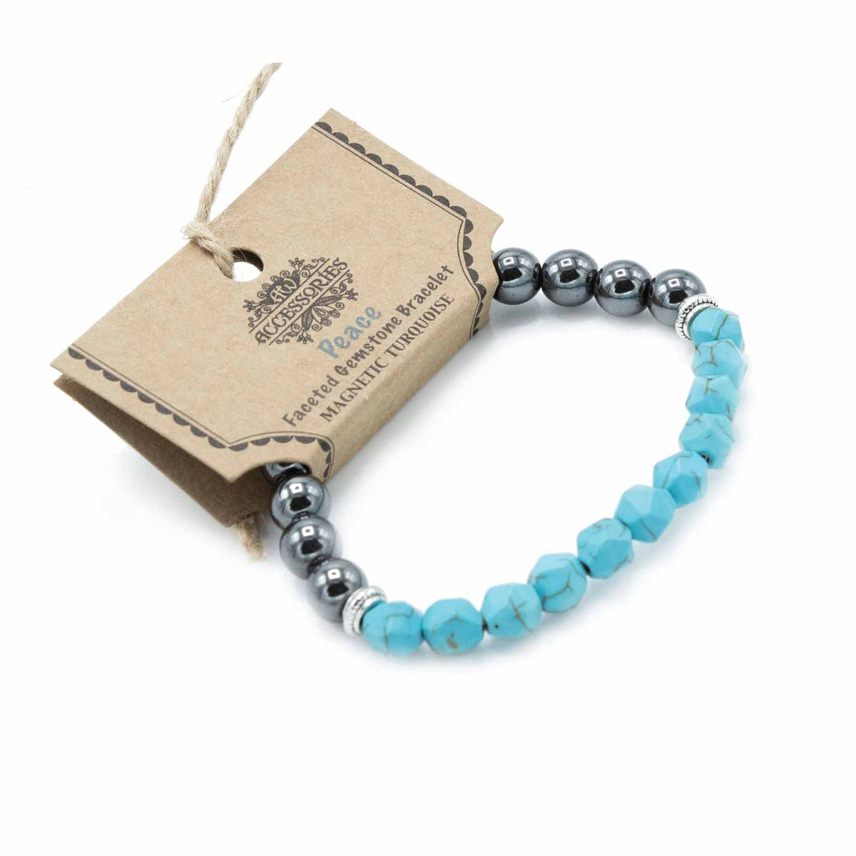 Pulsera de turquesa tallada