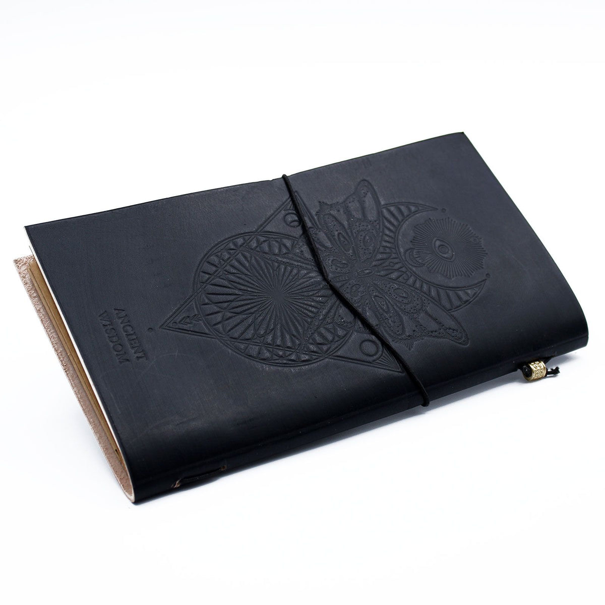 Diario de cuero hecho a mano · My Book of Spells and Other Thoughts · Negro