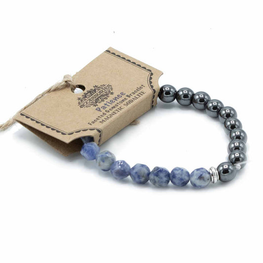 Pulsera de sodalita tallada