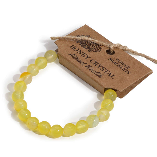 Pulsera de cristal de miel · Cuentas de 8 mm
