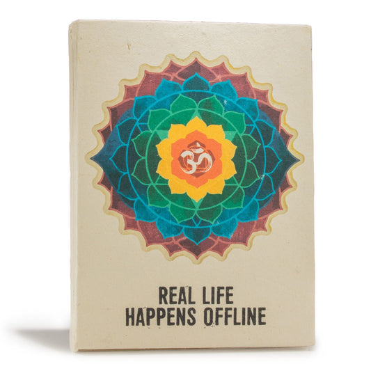Cuaderno de papel lokta · Vida real · 21 × 15 cm
