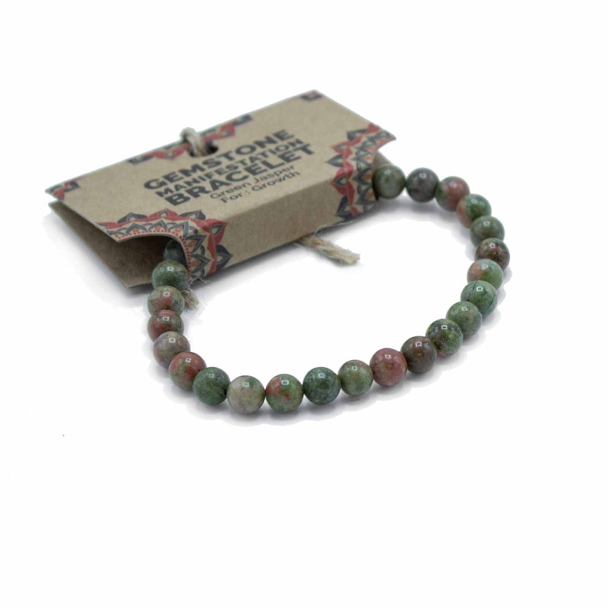 Pulsera de intención de jaspe verde · Crecimiento