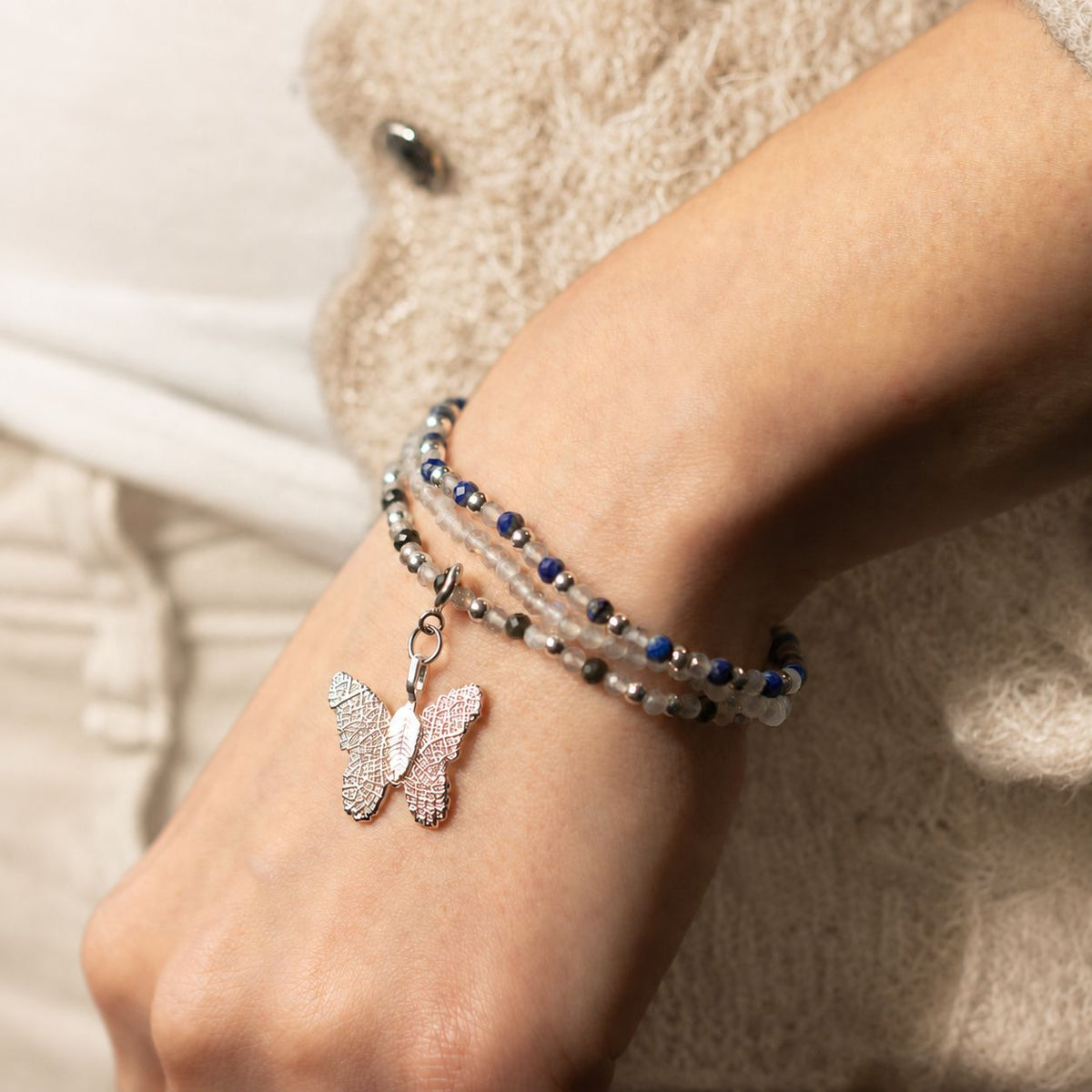 Nymph Spirit Conjunto de pulseras de gemas - Auroras boreales