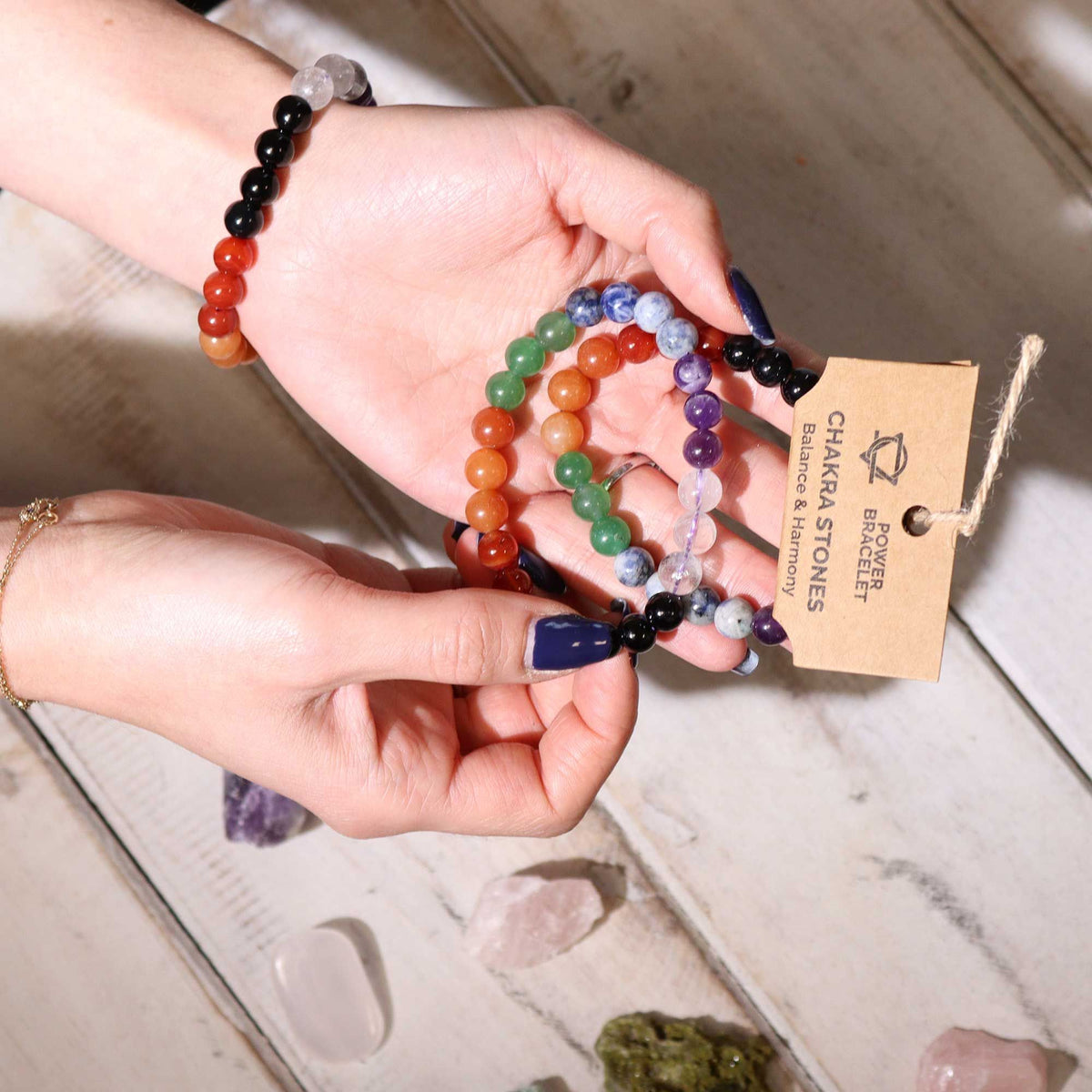 Pulsera de piedras de los 7 chakras