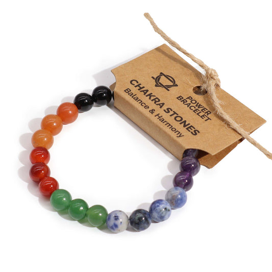 Pulsera de piedras de los 7 chakras