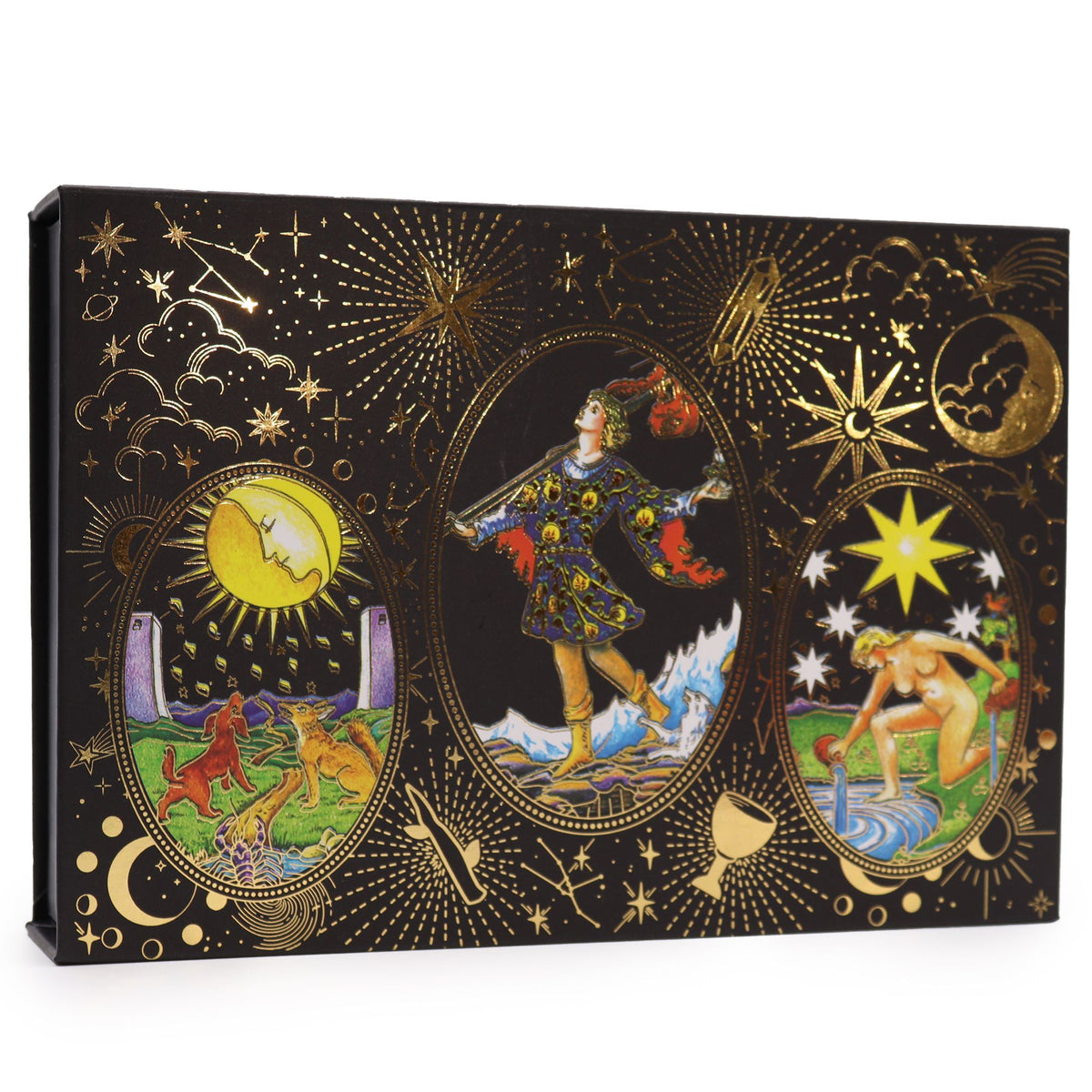 Tarot de lámina dorada · Que empiece la magia · Set de regalo