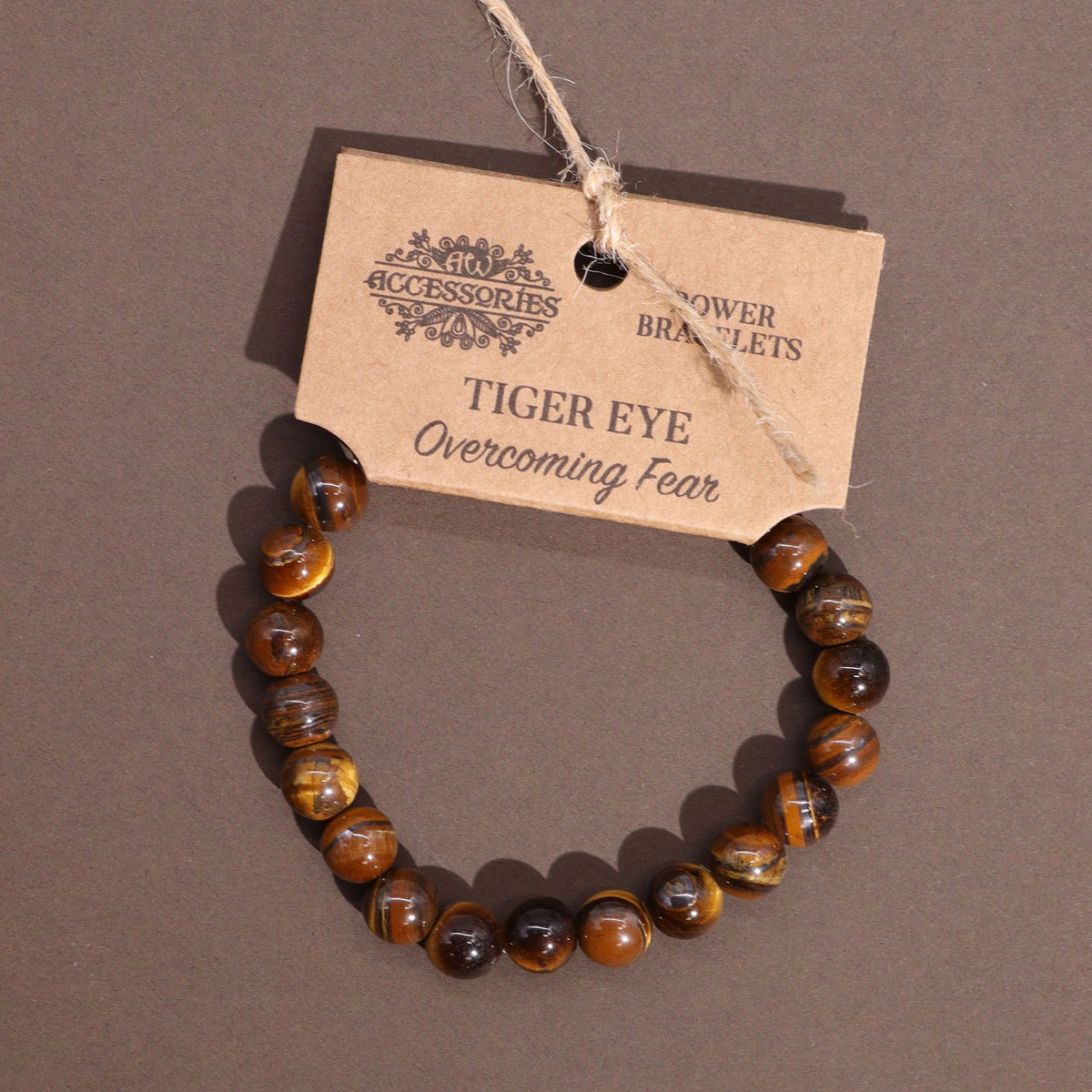Pulsera de ojo de tigre · Cuentas de 8 mm