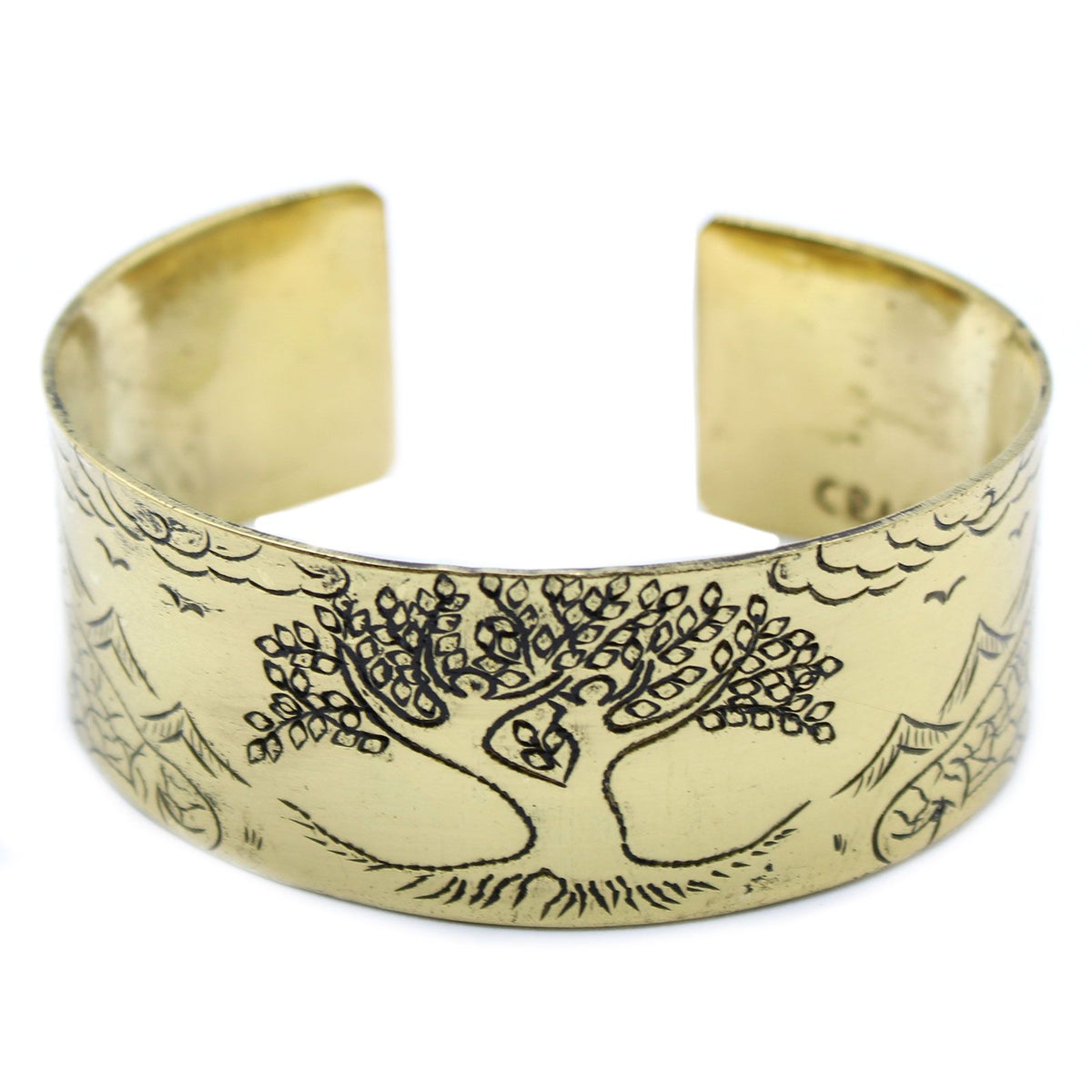 Pulsera tibetana de latón · Árbol de la vida