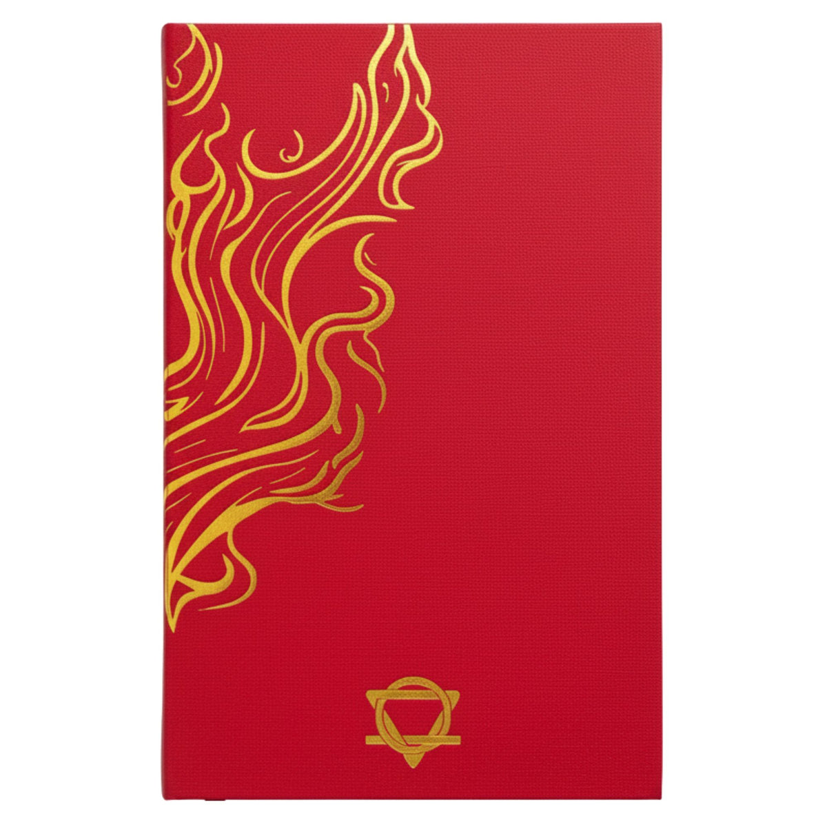 Diario de bienestar rojo · Mandala dorado y loto · 120 páginas