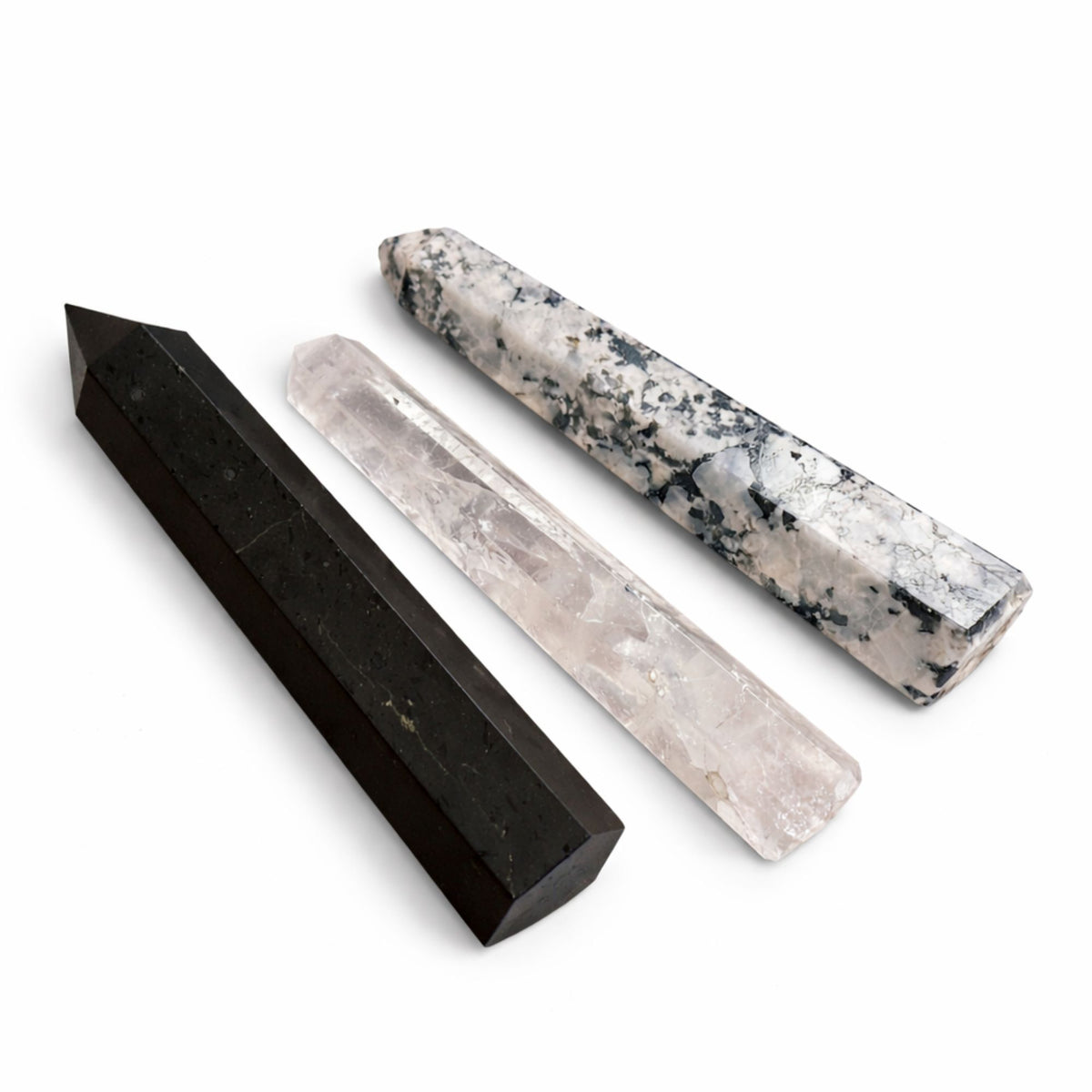 Punta obelisco de seis caras de gema aprox. 17 cm - Turmalina negra