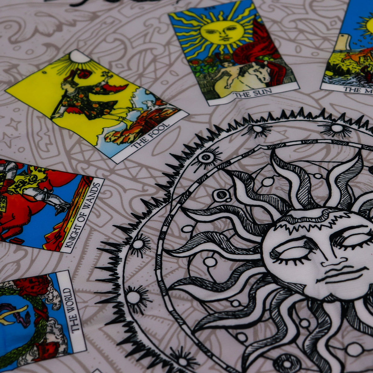 Paño para tarot · Árbol de la vida · 75 × 75 cm