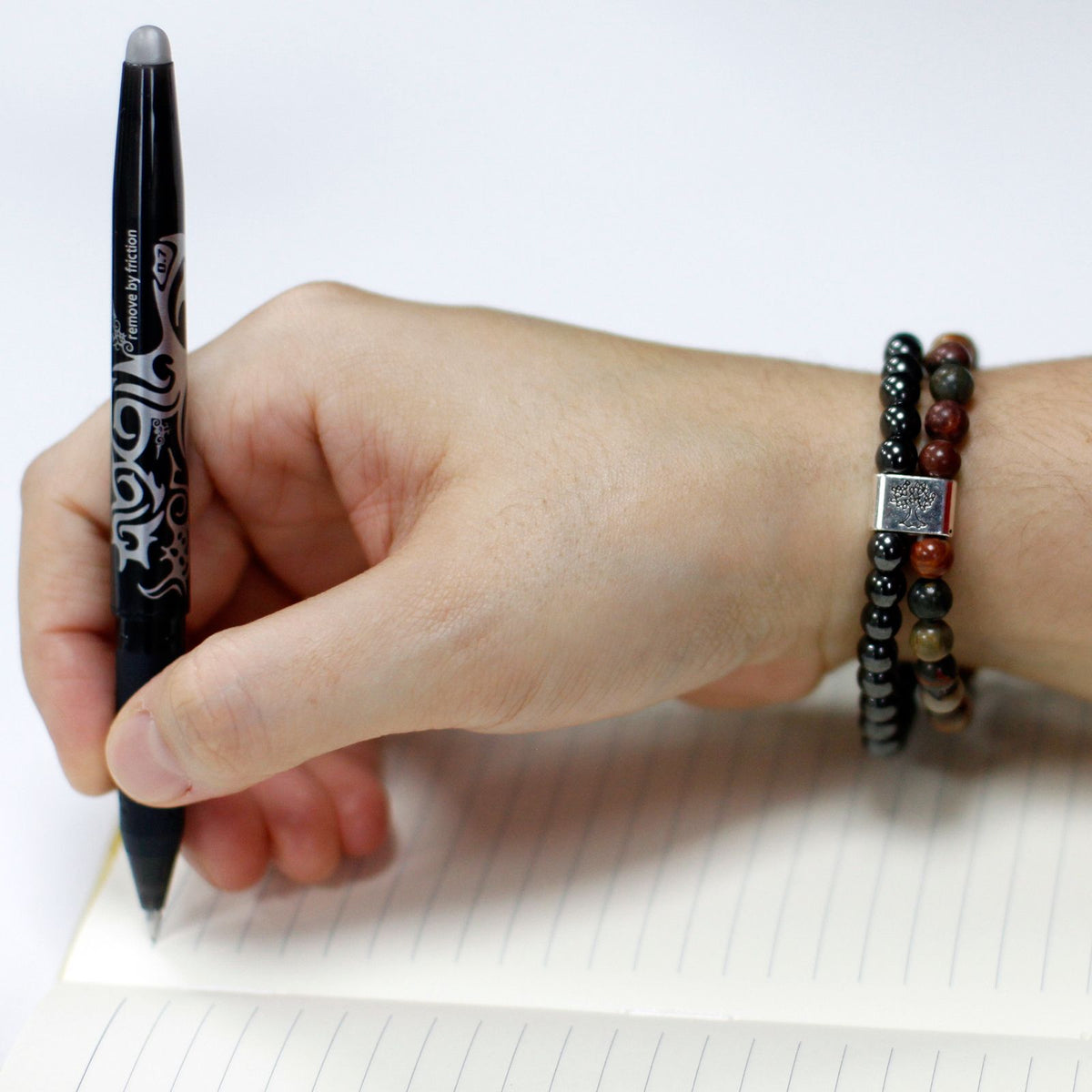 Pulsera de jaspe picasso con cuentas magnéticas