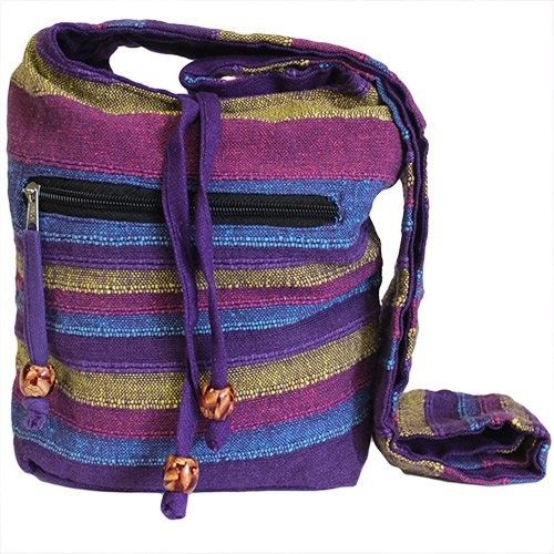 Bolso bandolera de algodón · Flores silvestres
