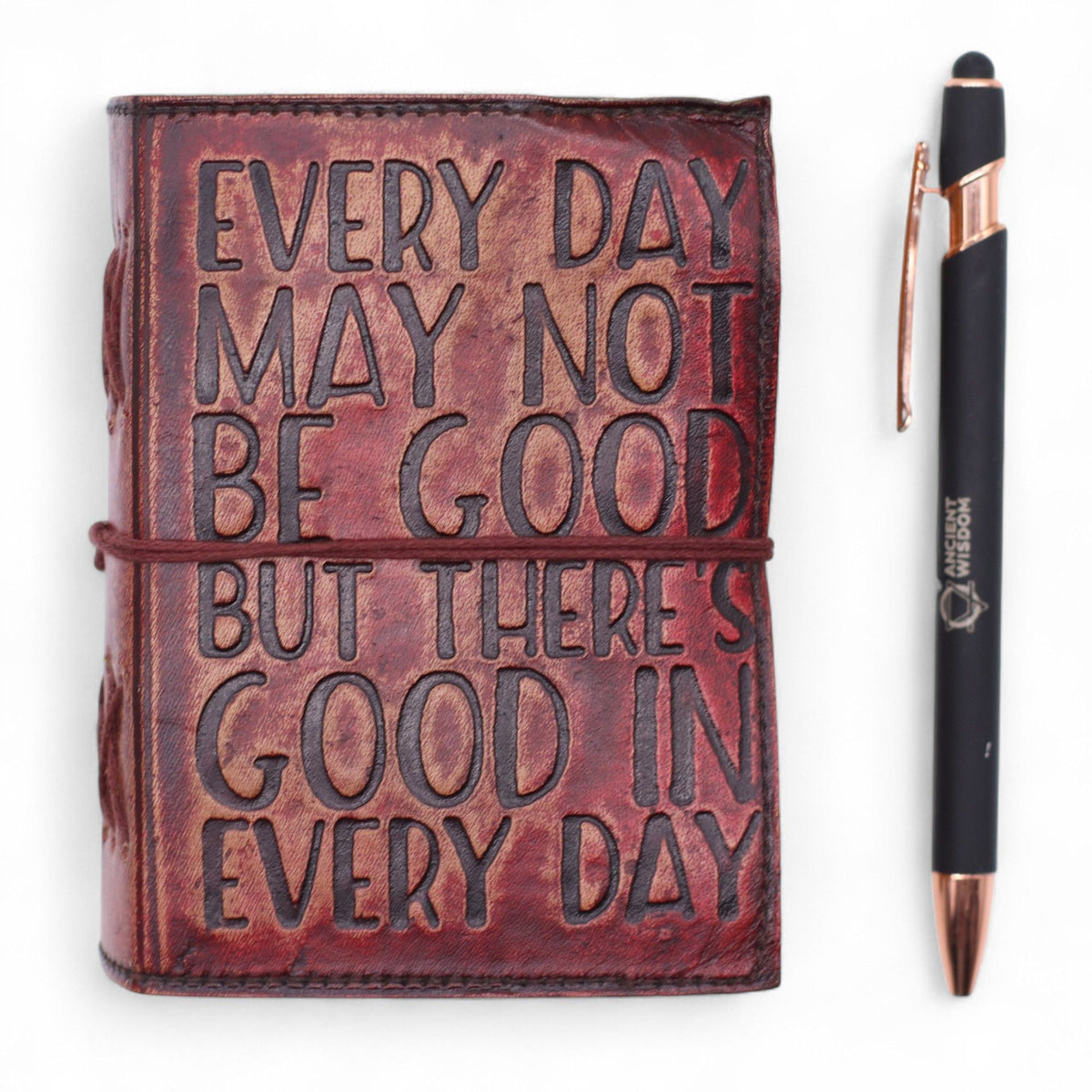 Cuaderno de cuero grueso · No todos los días son buenos