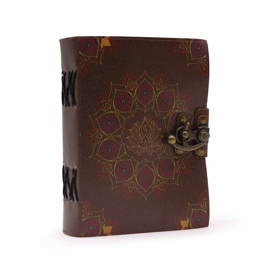 Cuaderno de cuero · Flor de loto