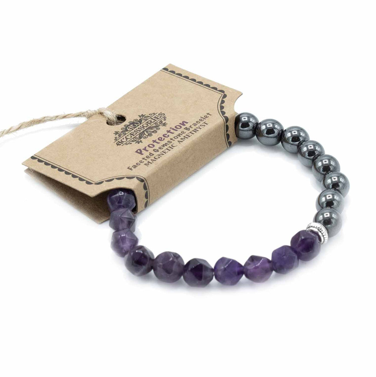 Pulsera de amatista tallada