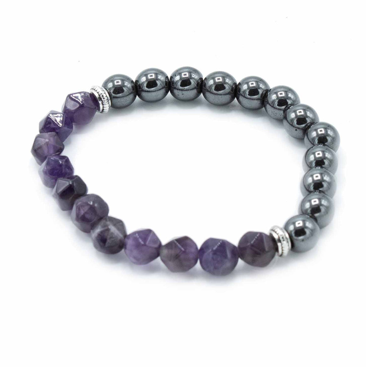 Pulsera de amatista tallada
