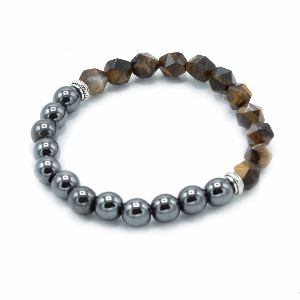 Pulsera de ojo de tigre tallada