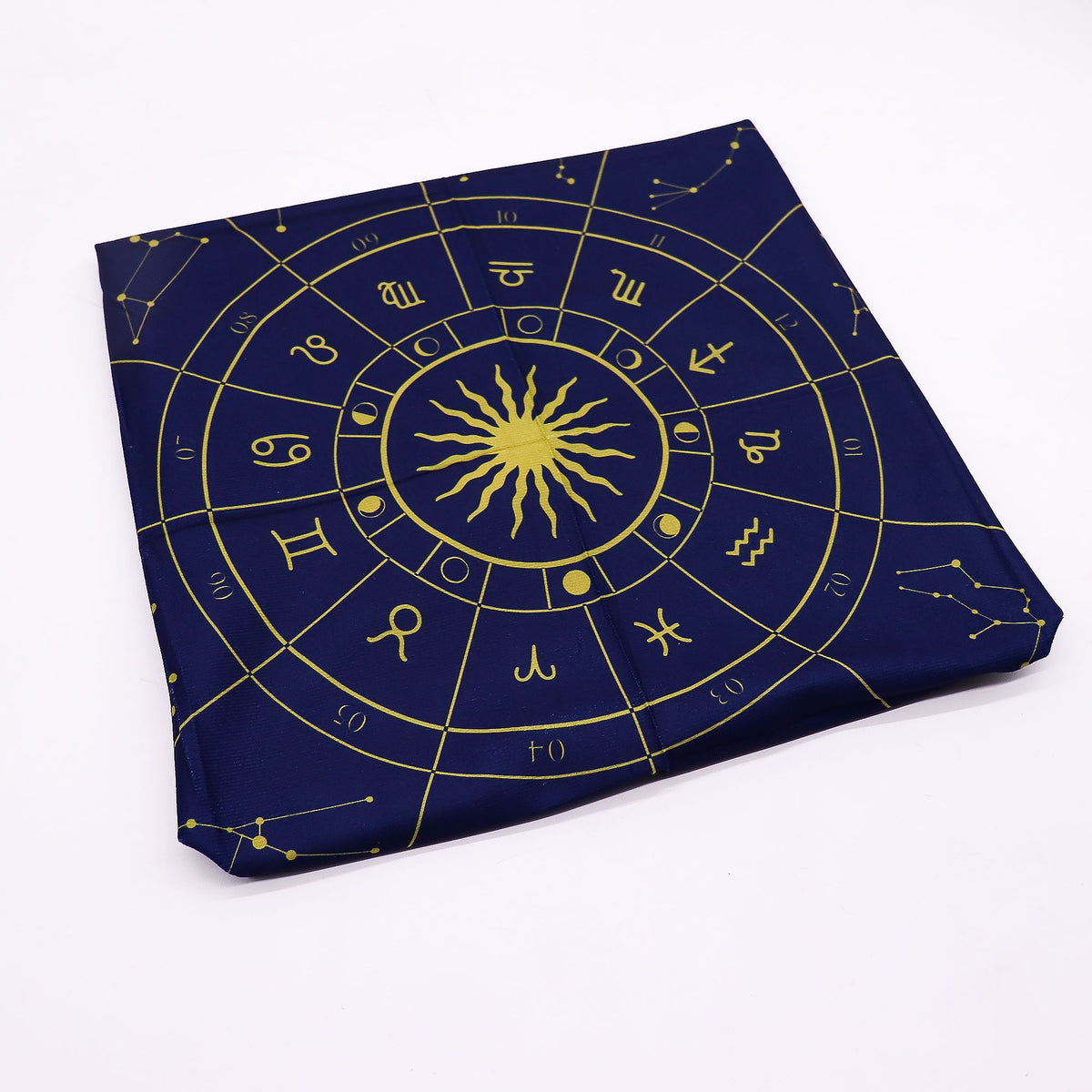 Paño para tarot · Zodiaco · 75 × 75 cm