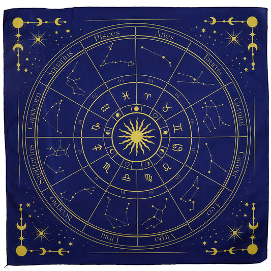 Paño para tarot · Zodiaco · 75 × 75 cm