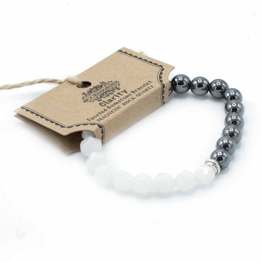Pulsera de cuarzo tallada