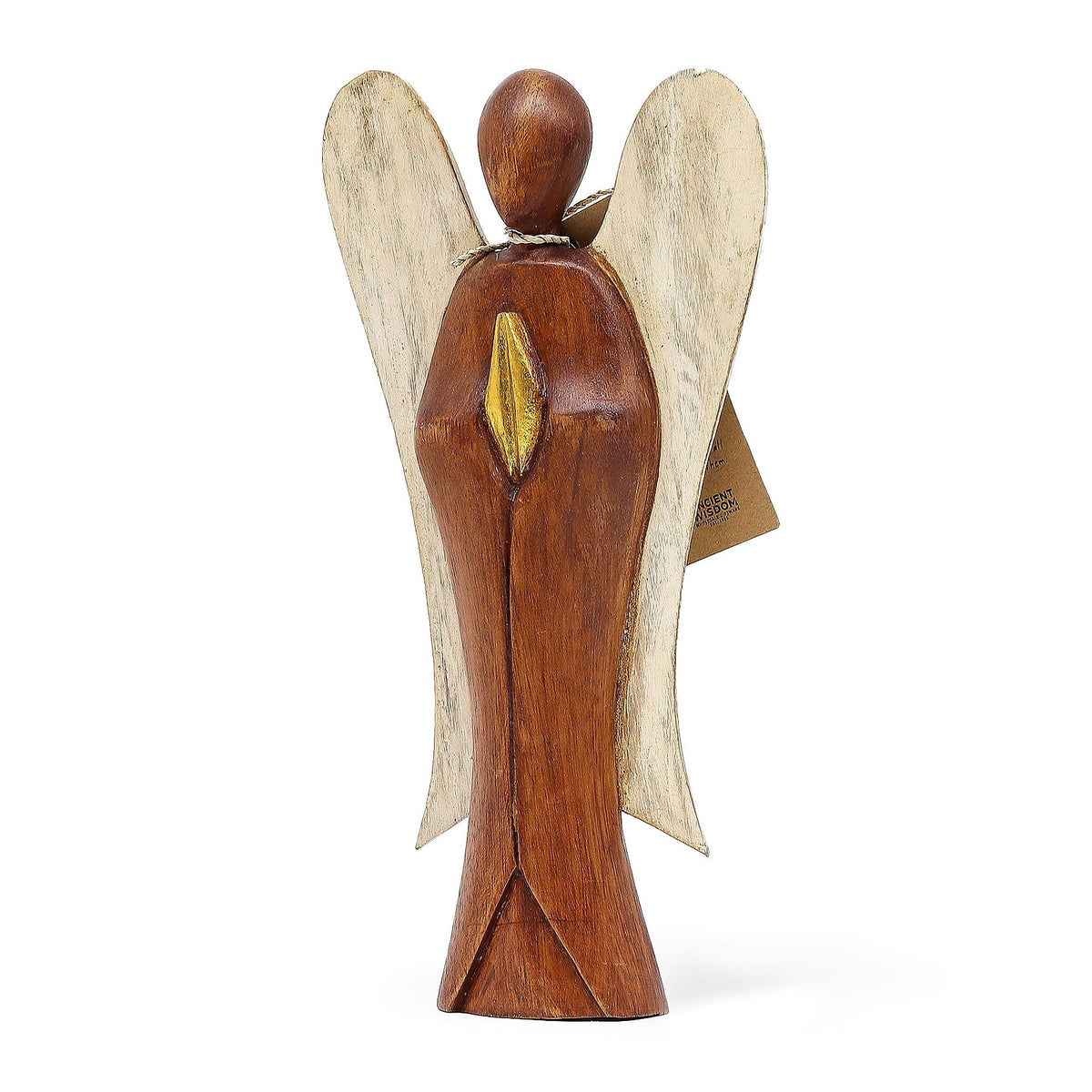 Ángel de madera de suar · Amor · 25 cm