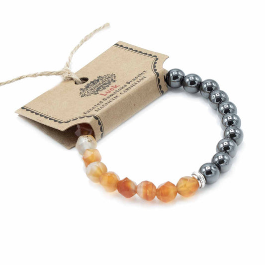 Pulsera de cornalina tallada