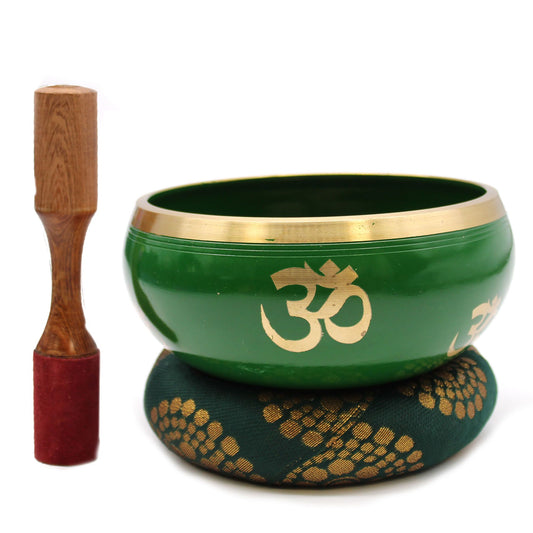 Cuenco tibetano con cojín y maza · Árbol de la vida, 14 cm