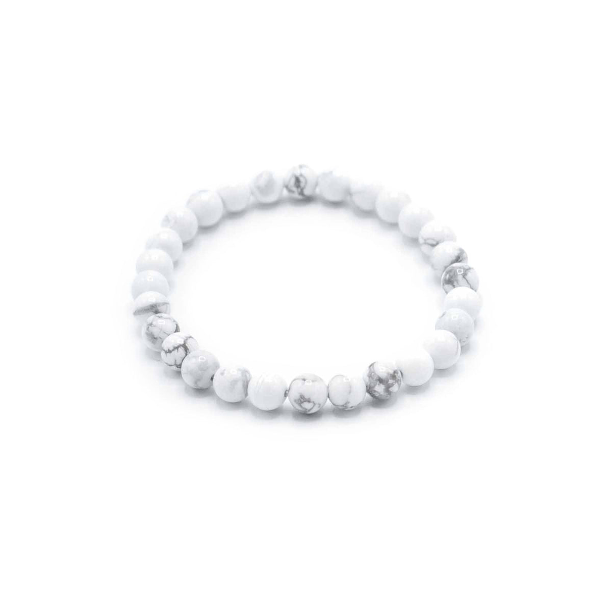 Pulsera de intención de jaspe blanco · Paz