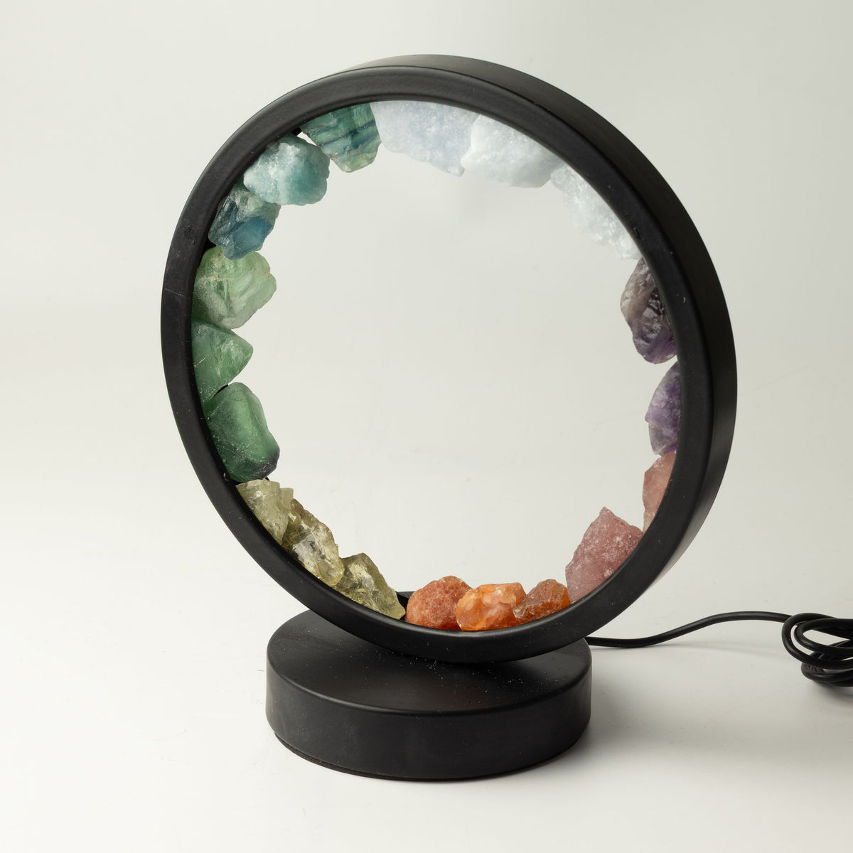 Lámpara de los 7 chakras · 7 piedras naturales